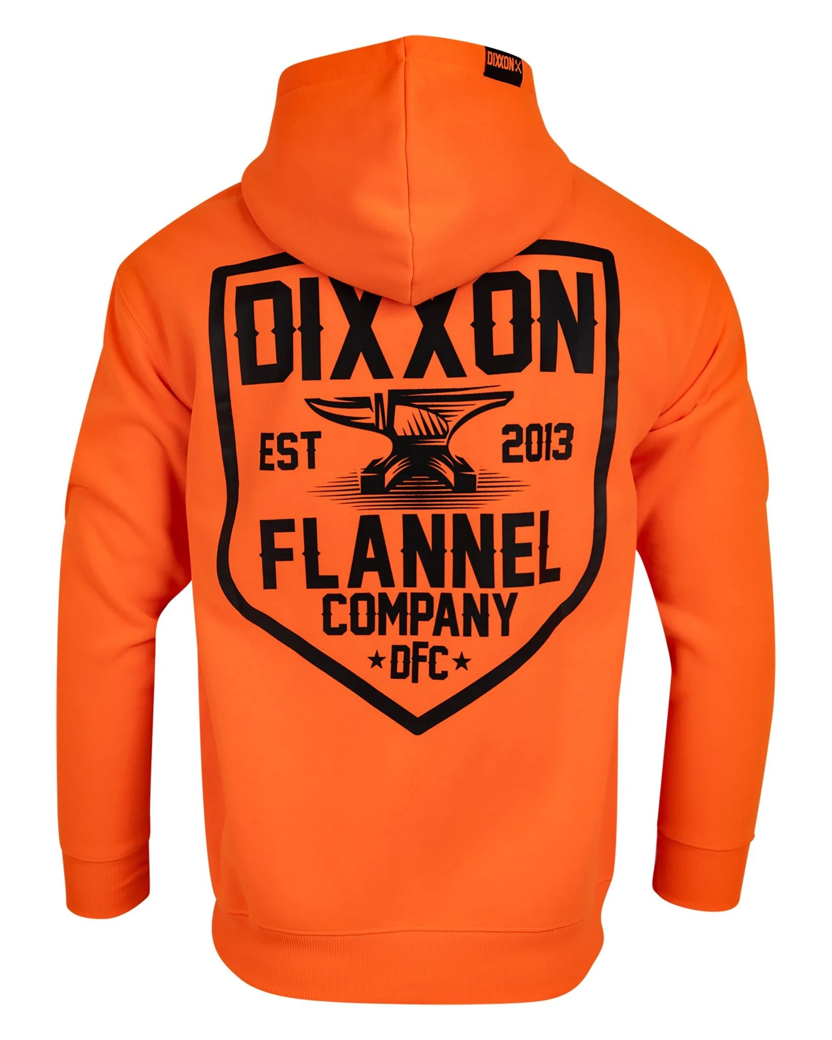 Black DFC Shield Zip Up Hoodie - Safety Orange 3 Black DFC Shield Zip Up Hoodie - Safety Orange