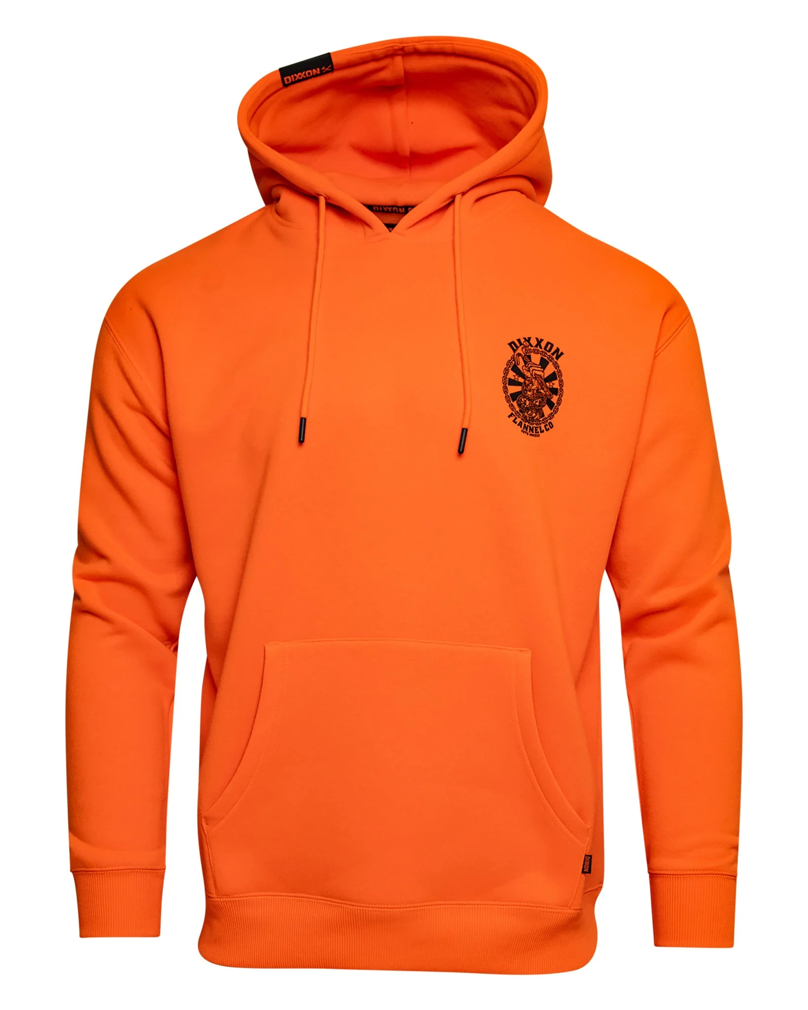 Black Hammersnake Pullover Hoodie - Safety Orange 3 Black Hammersnake Pullover Hoodie - Safety Orange