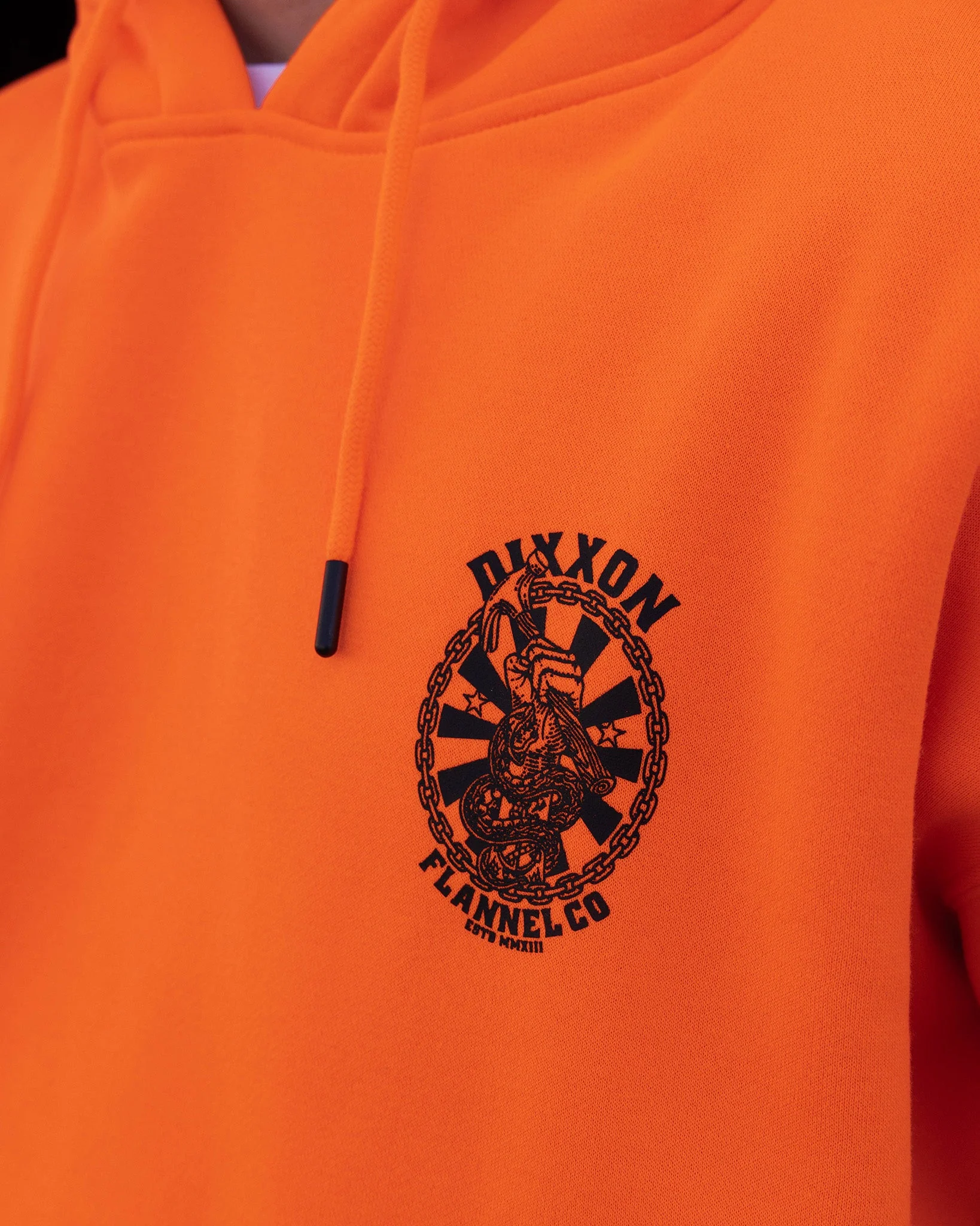 Black Hammersnake Pullover Hoodie - Safety Orange 5 Black Hammersnake Pullover Hoodie - Safety Orange
