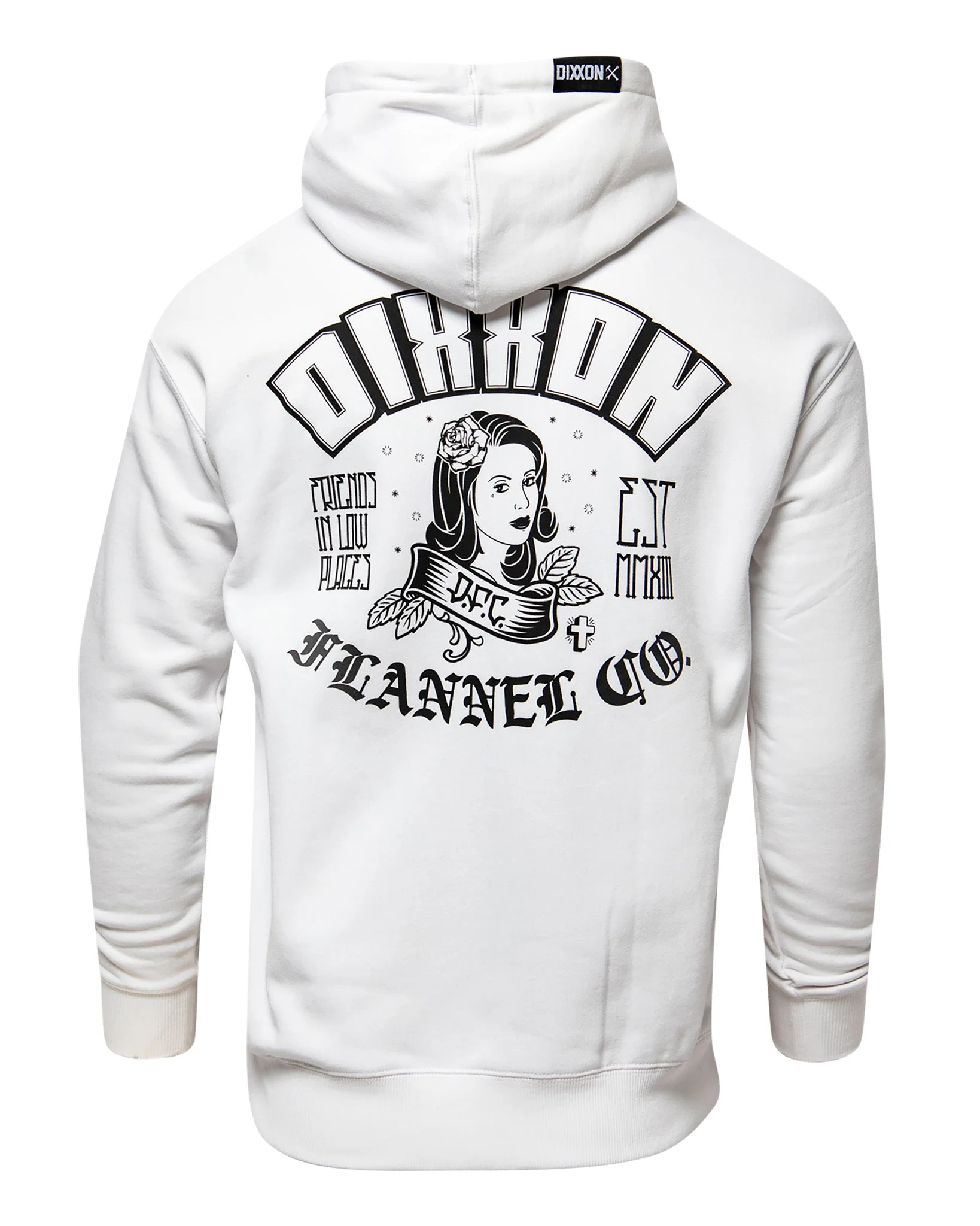 Black Maria Pullover Hoodie - White