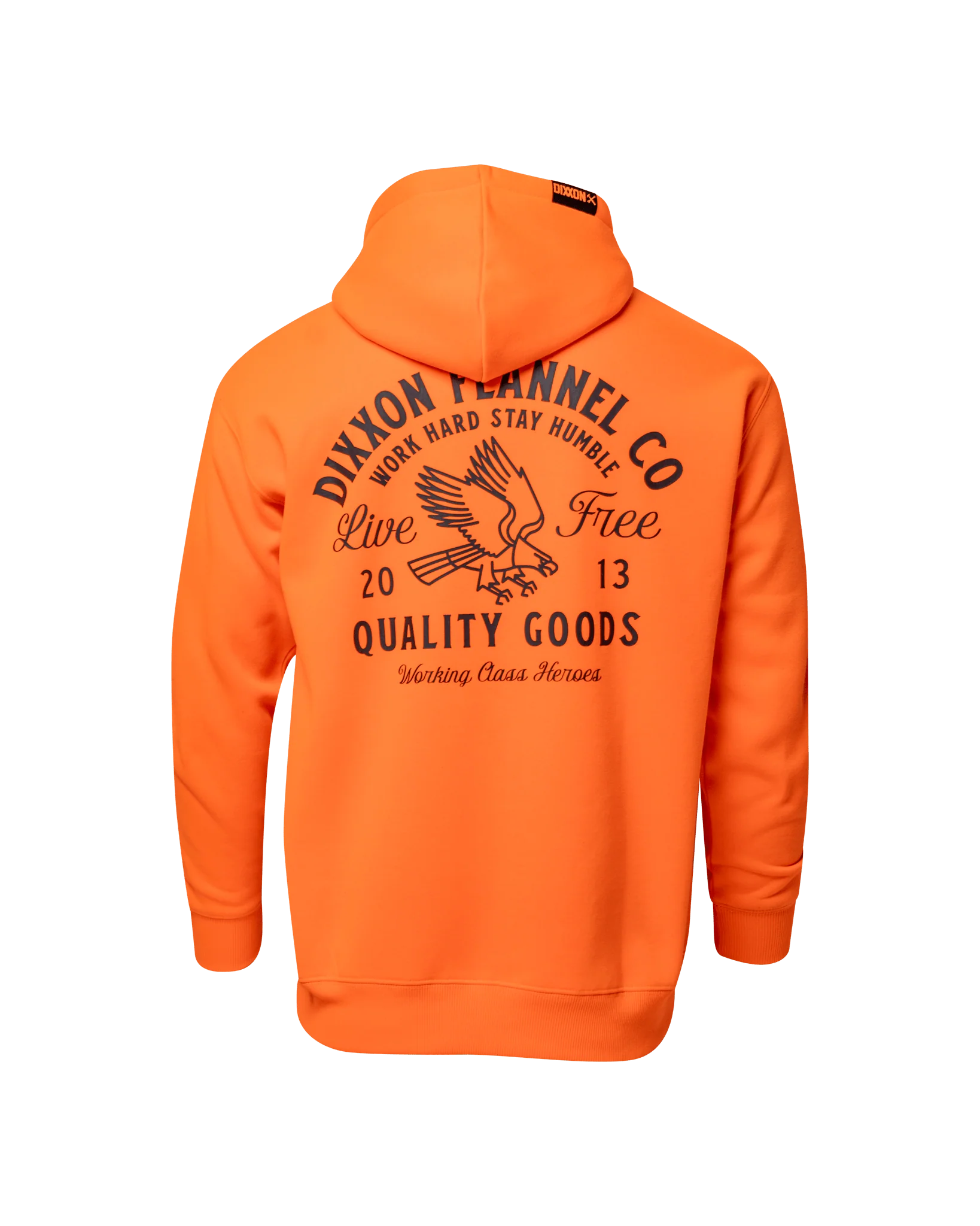 Black Quality Goods Zip Up Hoodie - Safety Orange 3 Black Quality Goods Zip Up Hoodie - Safety Orange
