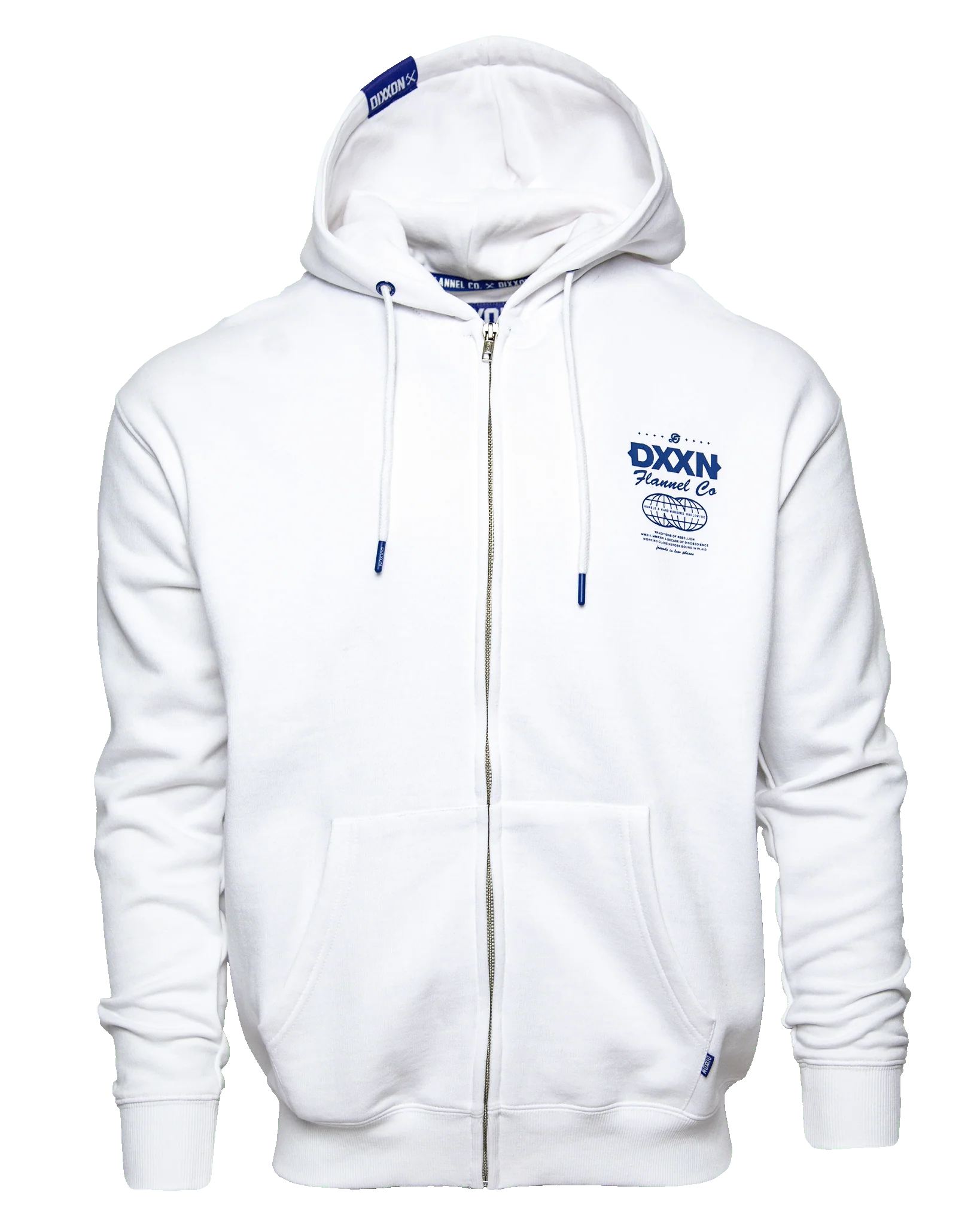 Blue Tech Zip Up - White 3 Blue Tech Zip Up - White