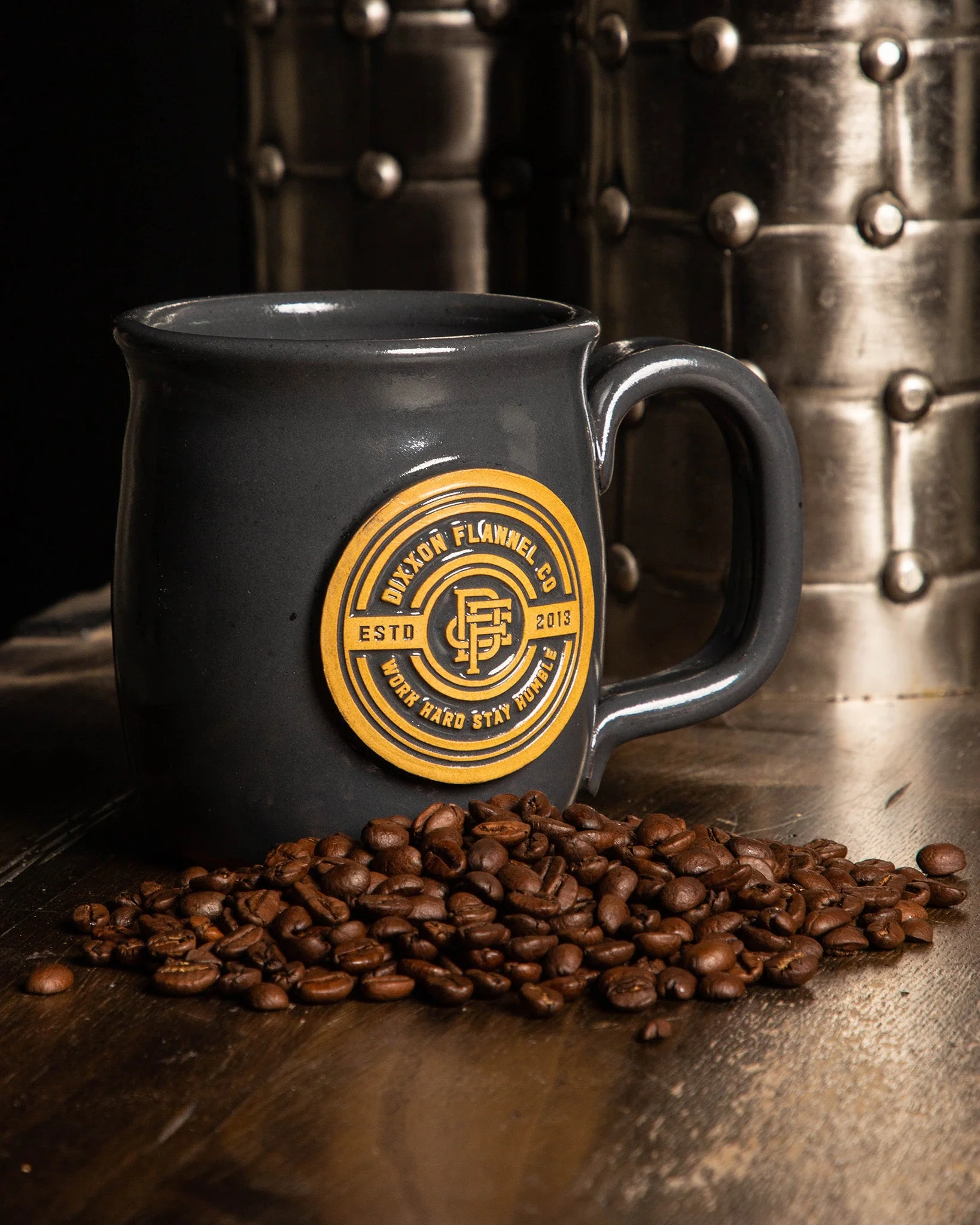 Work Hard Badge Java Taster Mug