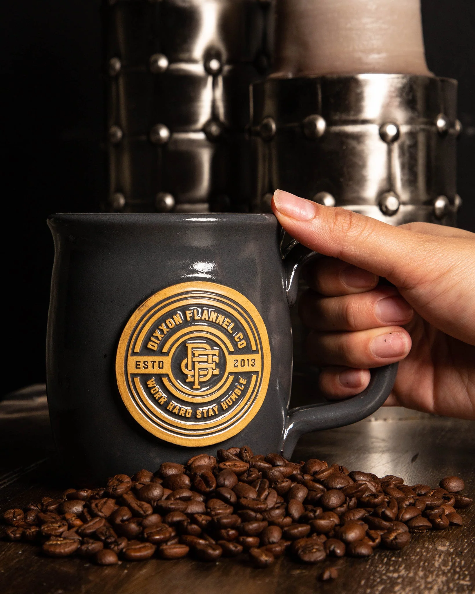 Work Hard Badge Java Taster Mug