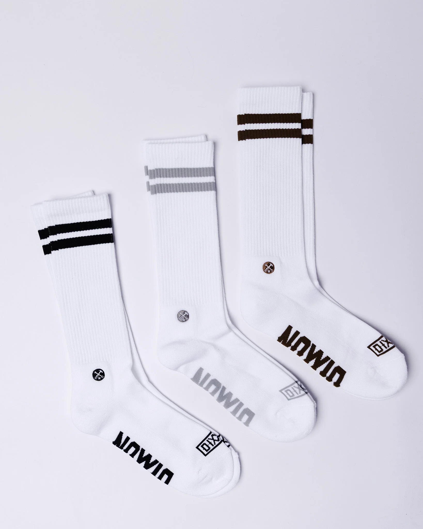 3pk Premium Crew Socks - White