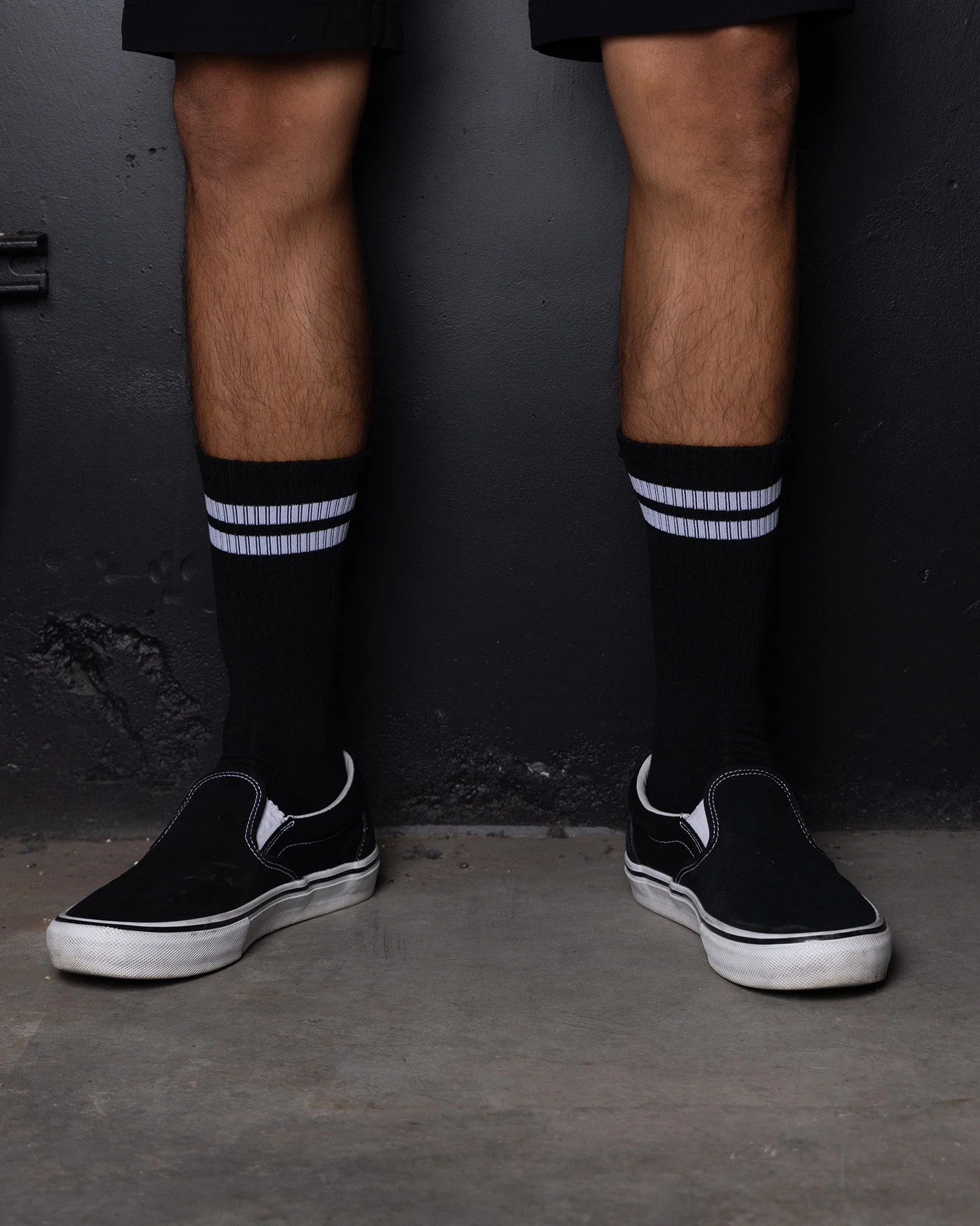 2pk Premium Crew Socks - Black & Gray