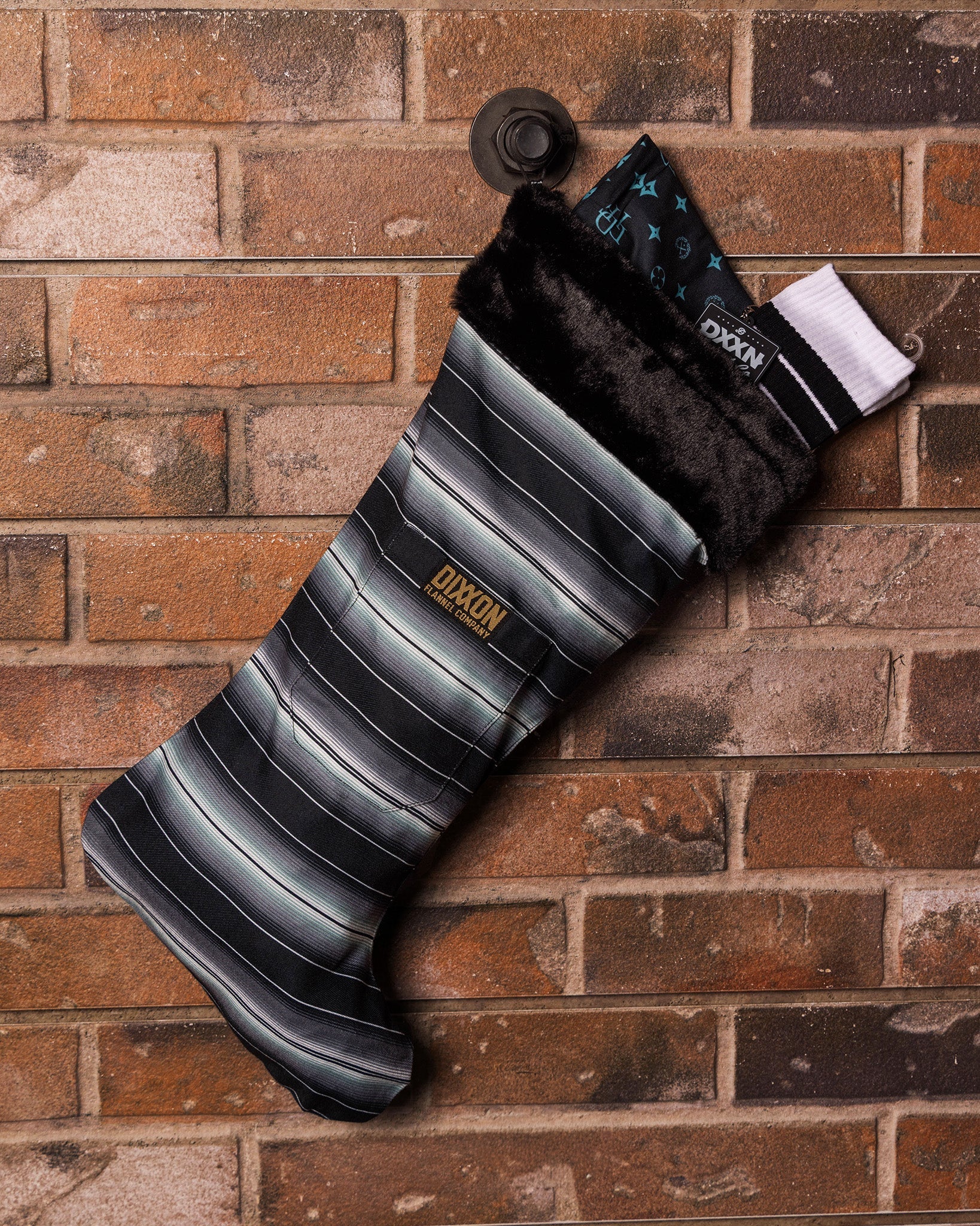 Black Serape Christmas Stocking