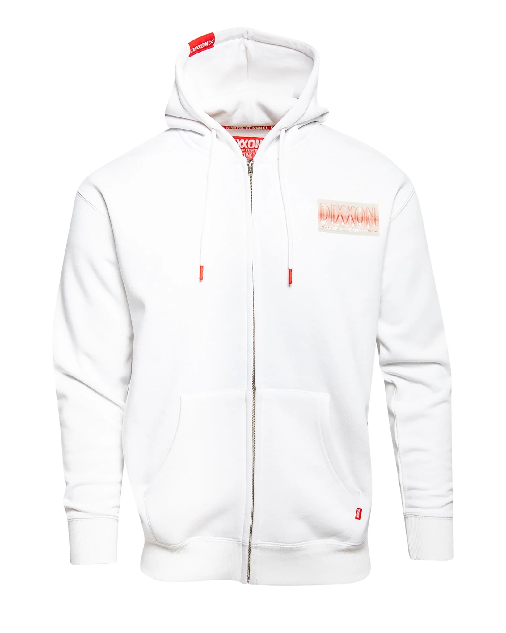 Red Epicenter Zip Up Hoodie - White 3 Red Epicenter Zip Up Hoodie - White