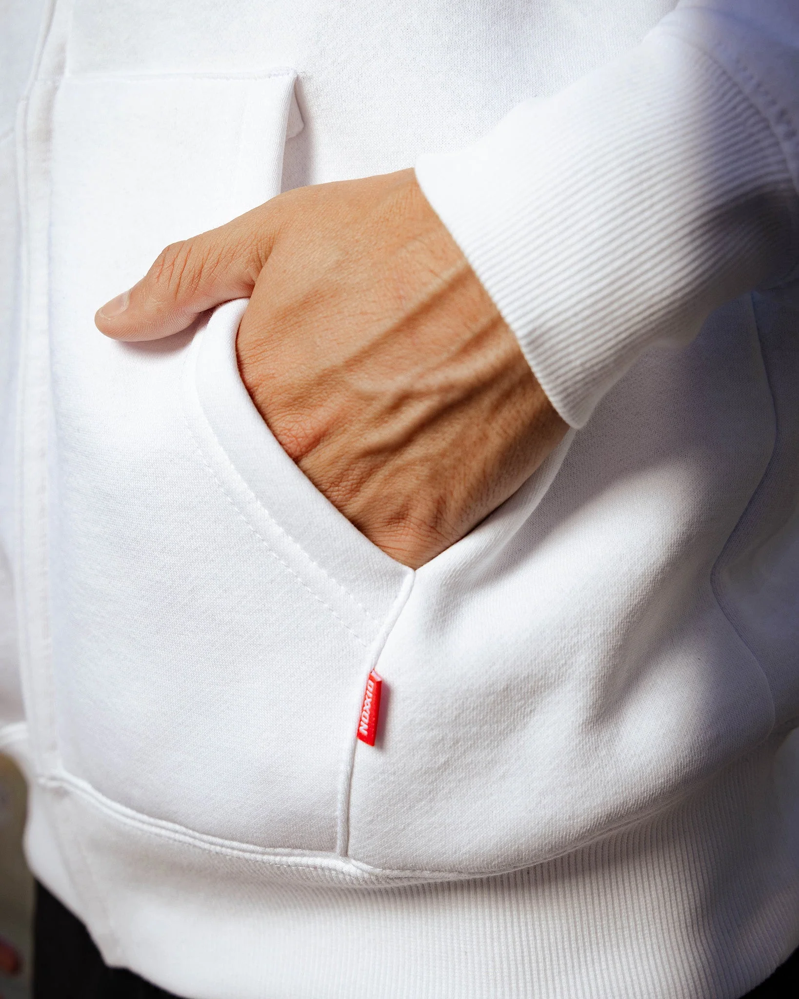 Red Epicenter Zip Up Hoodie - White 5 Red Epicenter Zip Up Hoodie - White